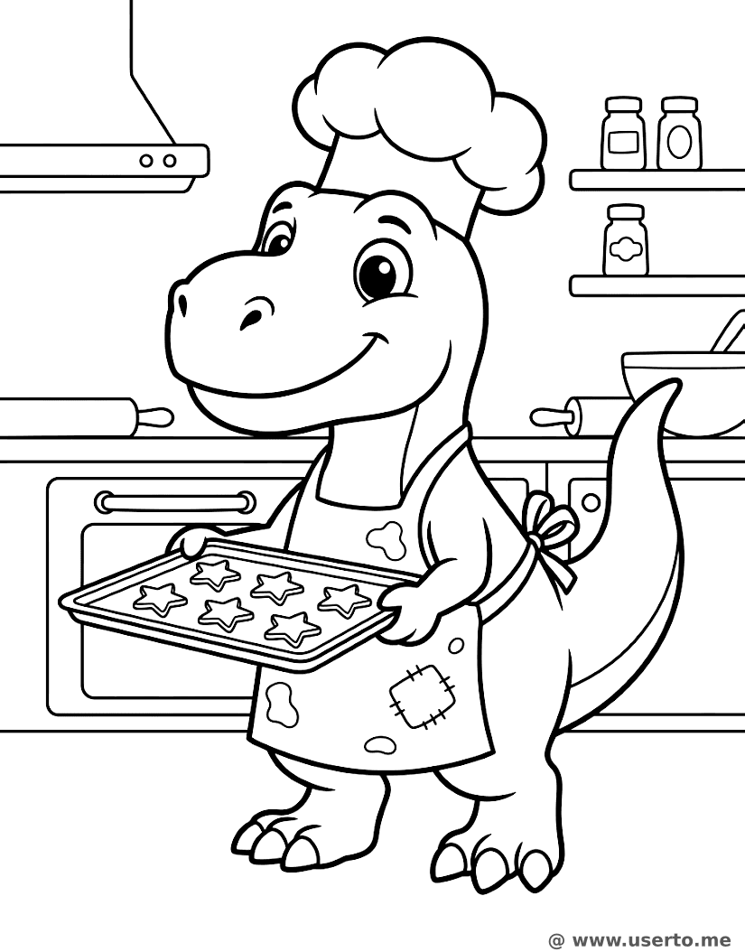 Dino Chef Assando Biscoitos