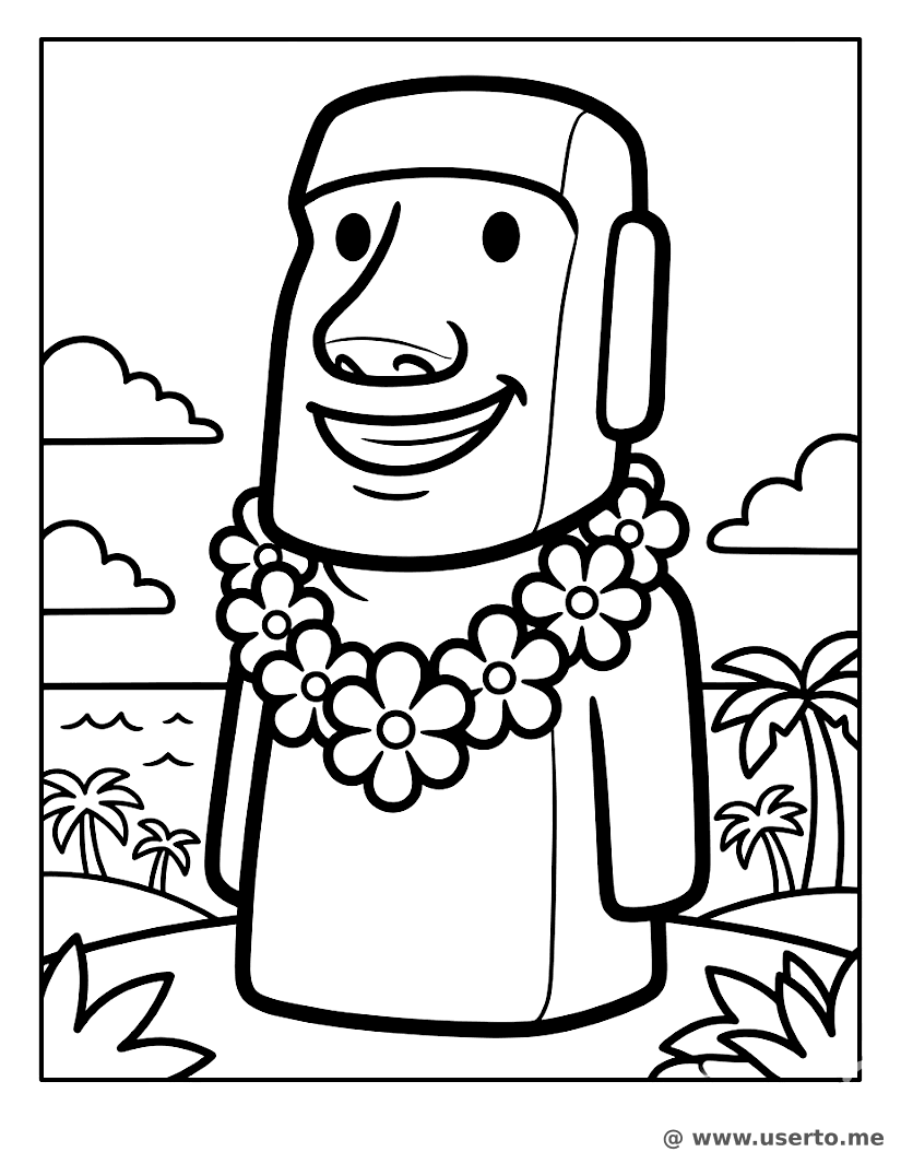 Blumenparty beim fröhlichen Moai