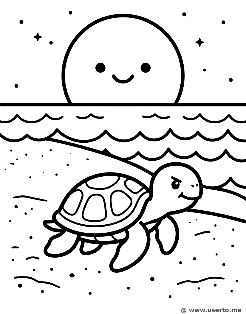 Baby Turtle's Brave Journey