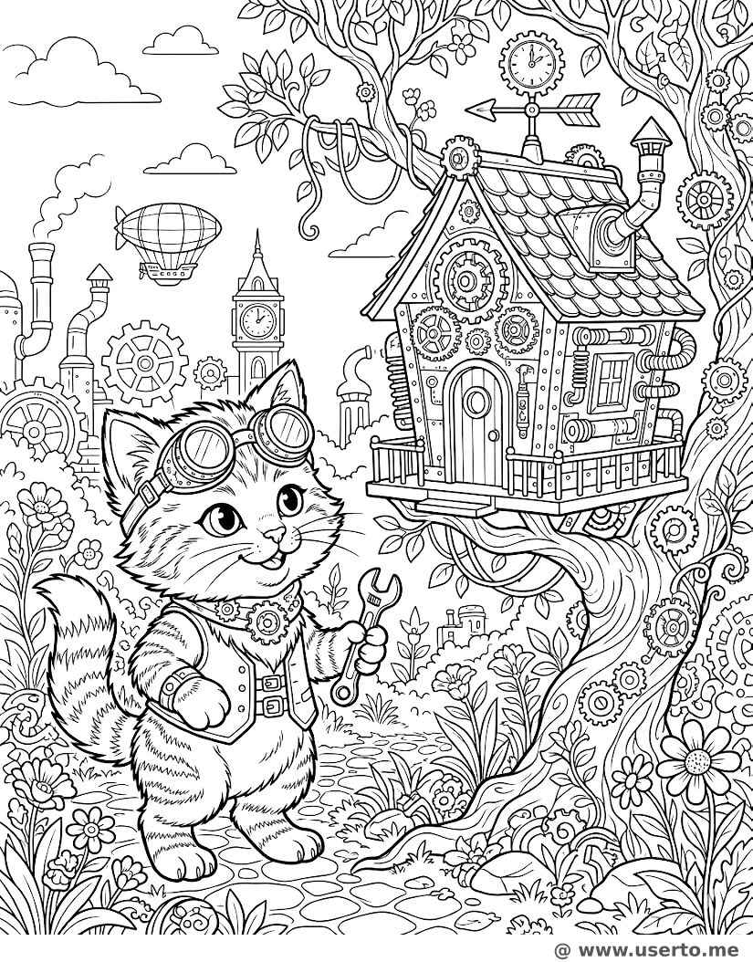 O Relógio do Gatinho Steampunk