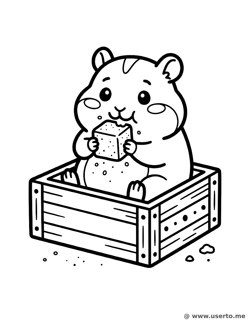 Molliger Hamster knabbert Türkischen Honig