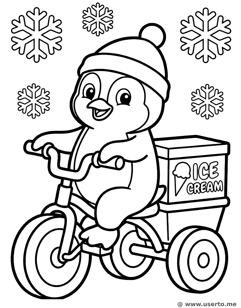 Penguin's Snowy Ice Cream Trike