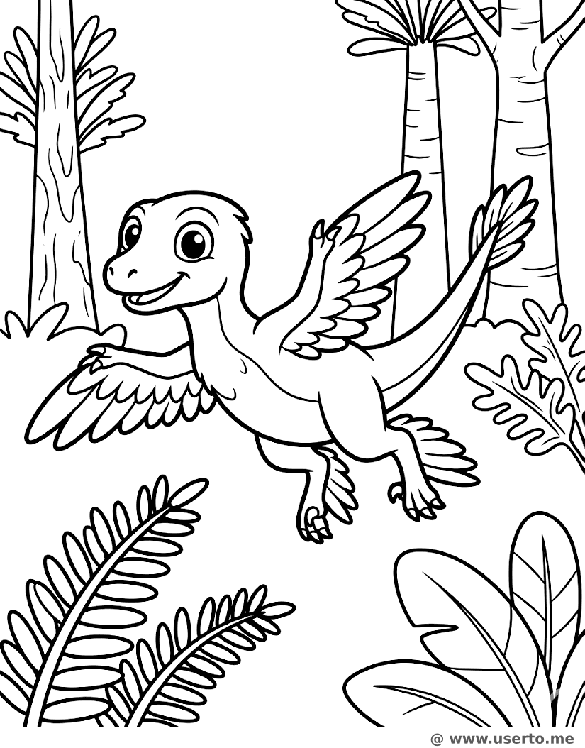 El Vuelo del Microraptor por el Bosque