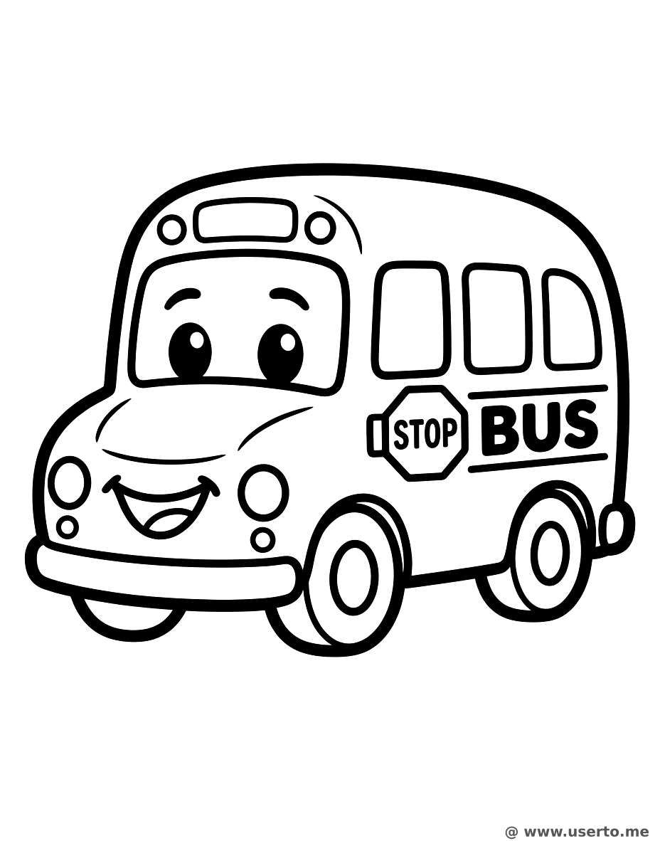 Smiling Baby School Bus