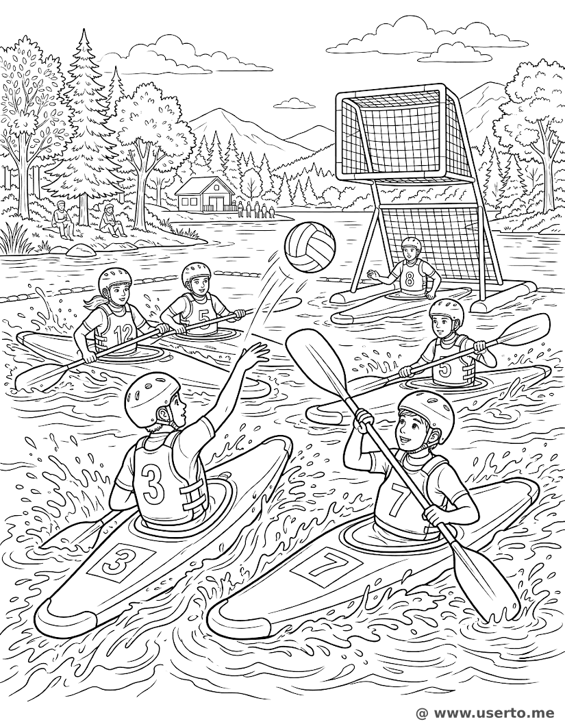 Intense Canoe Polo Match