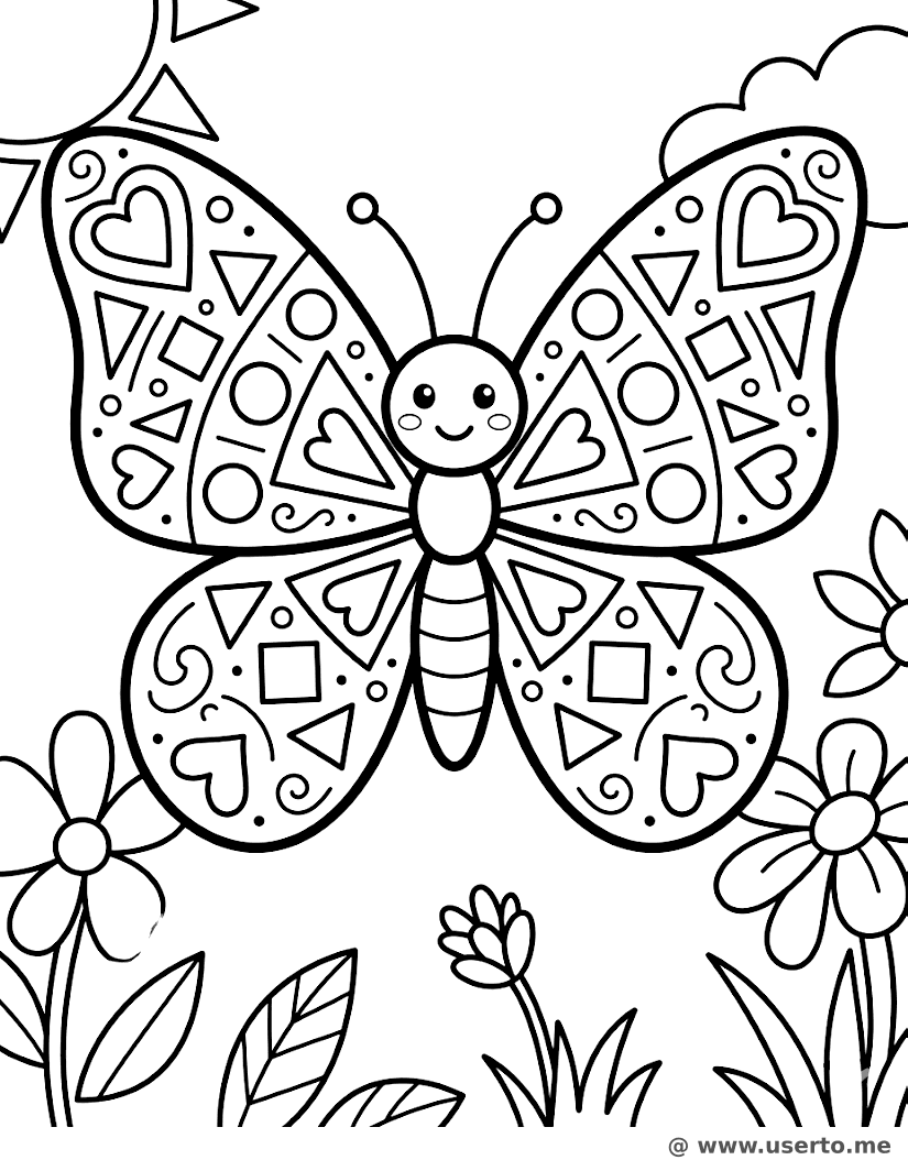 Tanzendes Schmetterlings-Mandala