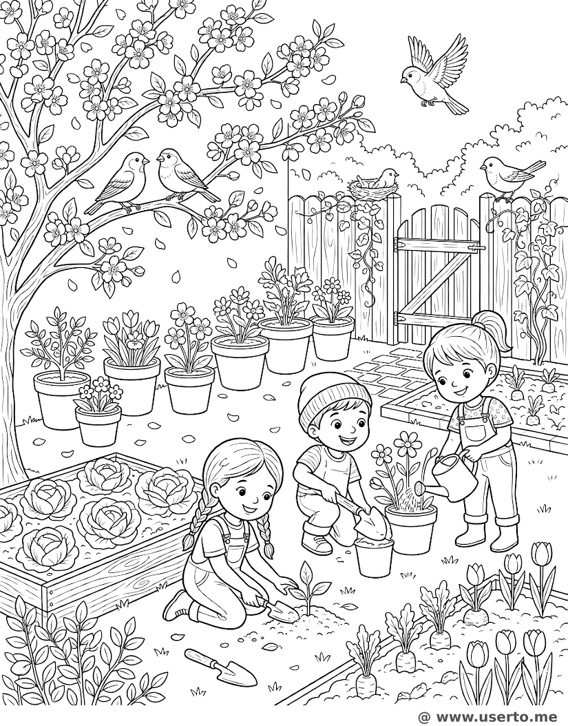 El Despertar del Jardín en Primavera