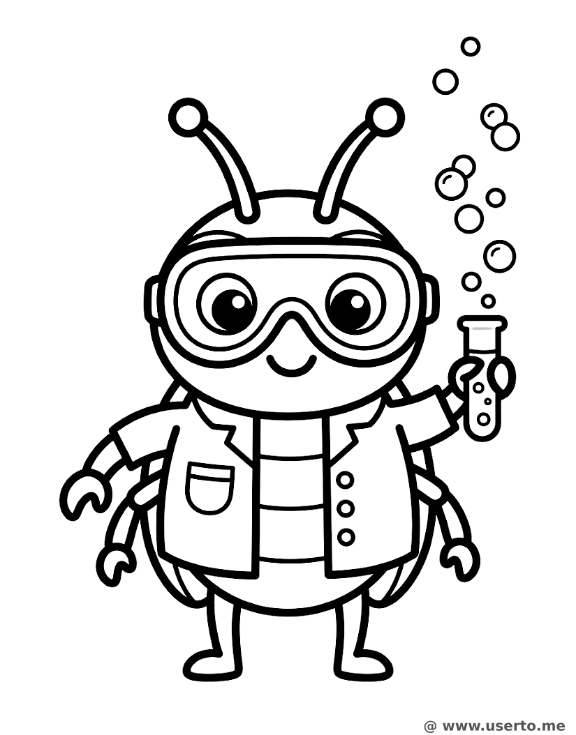 Happy Bombardier Beetle Scientist