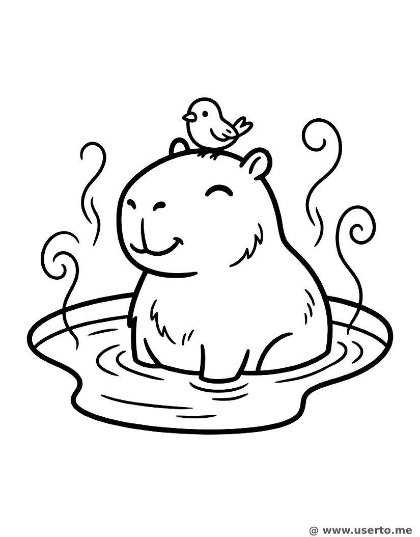 A Soneca da Capivara nas Termas