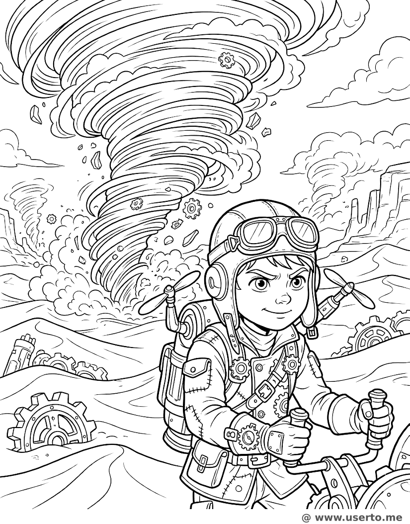 La cazadora de tormentas Steampunk