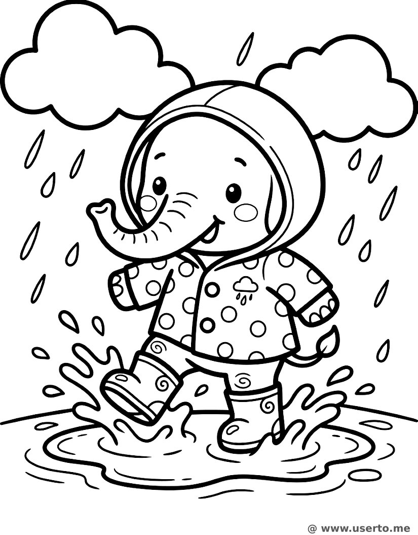 Salto na Poça num Dia de Chuva