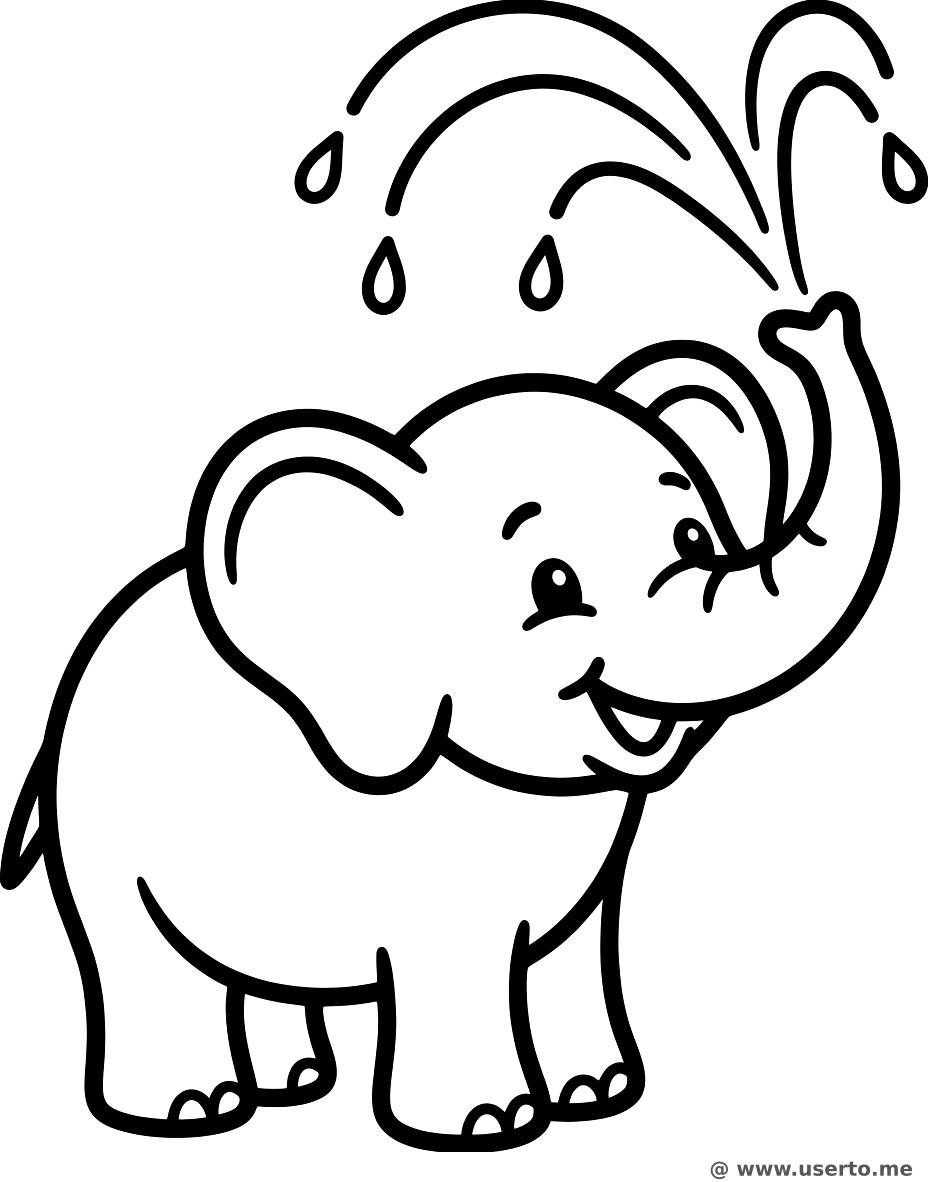 Die Wasserparty des glücklichen Elefanten