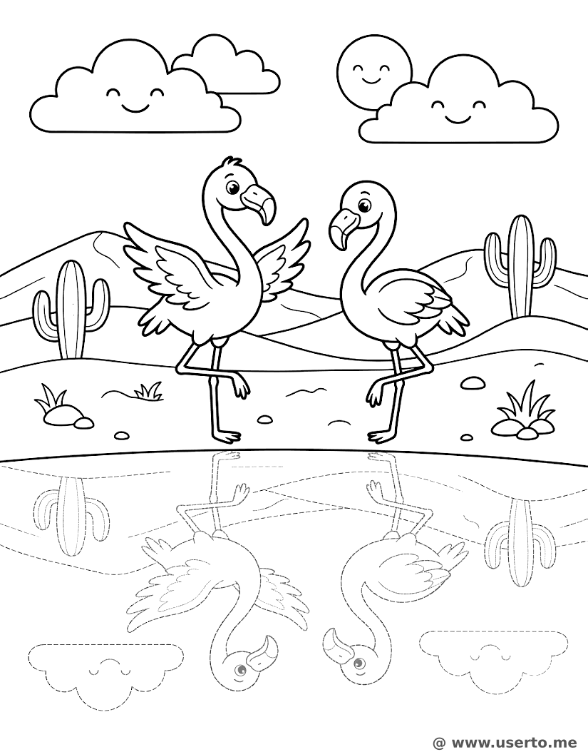 Flamencos Bailarines en el Espejo de Sal