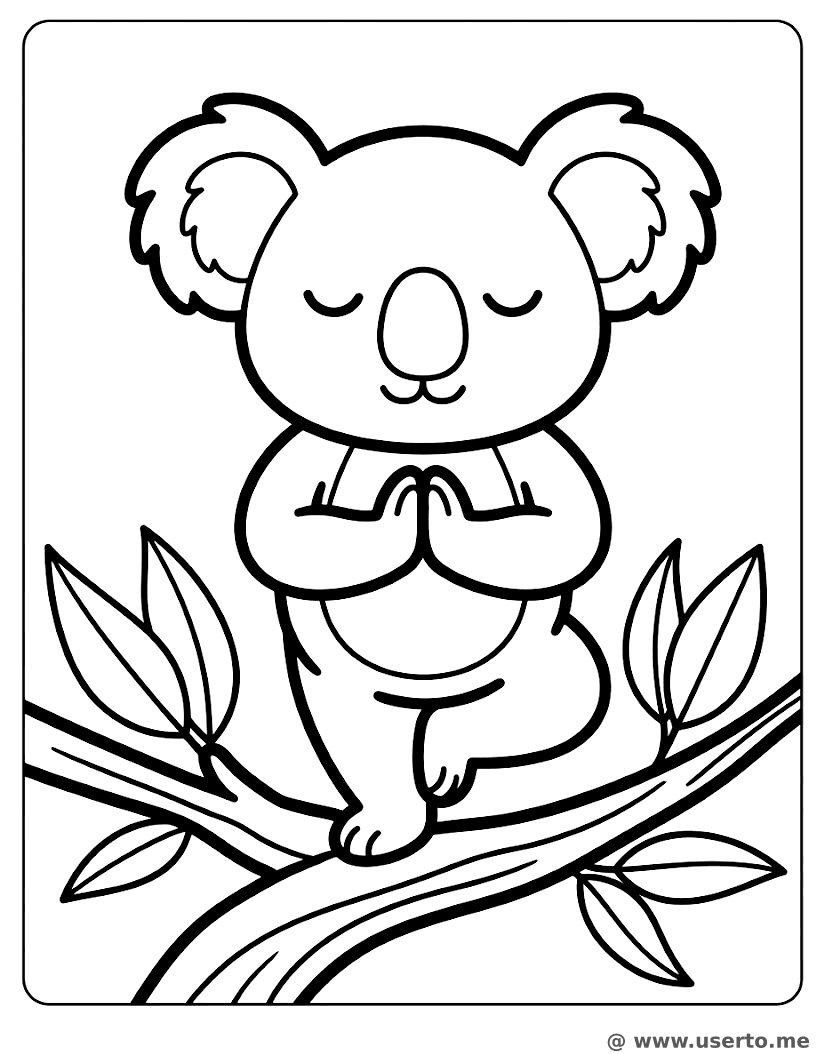 Zen Koala Yoga Tree