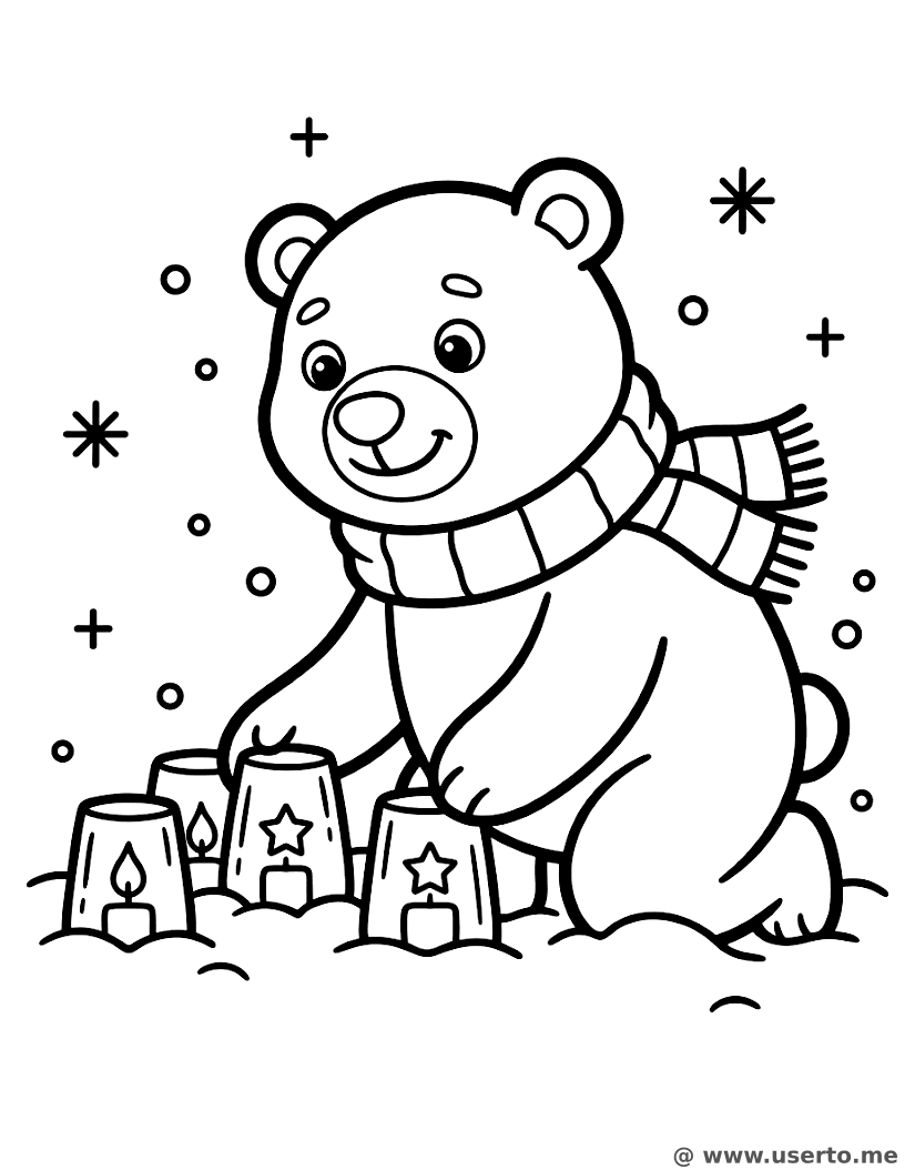 O urso polar e as lanternas de gelo