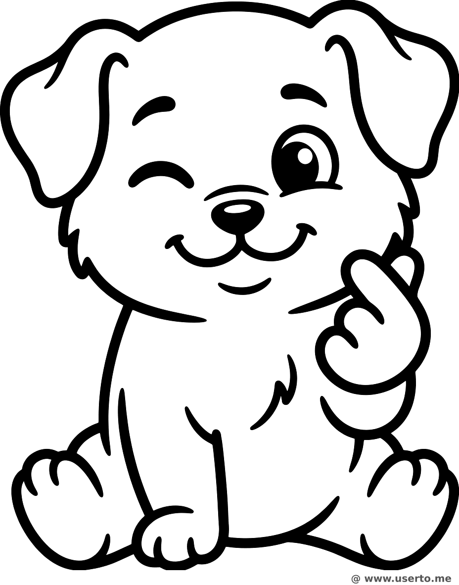 Finger Heart Puppy