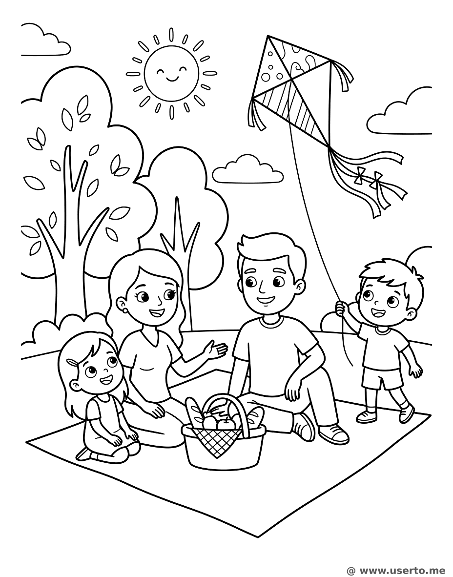 Piquenique em Família e Pipas