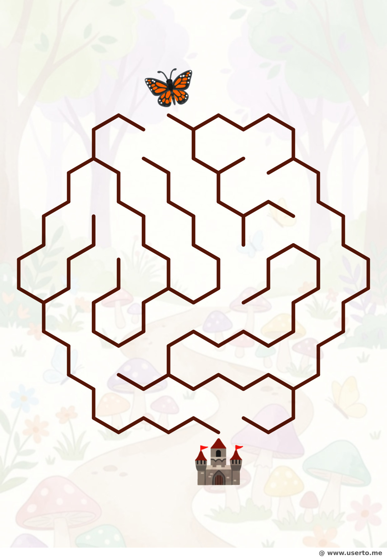 El camino de setas de la mariposa