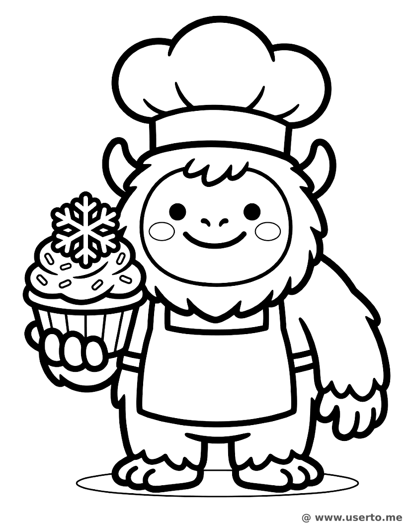 Die Schneeflocken-Bäckerei des glücklichen Yetis