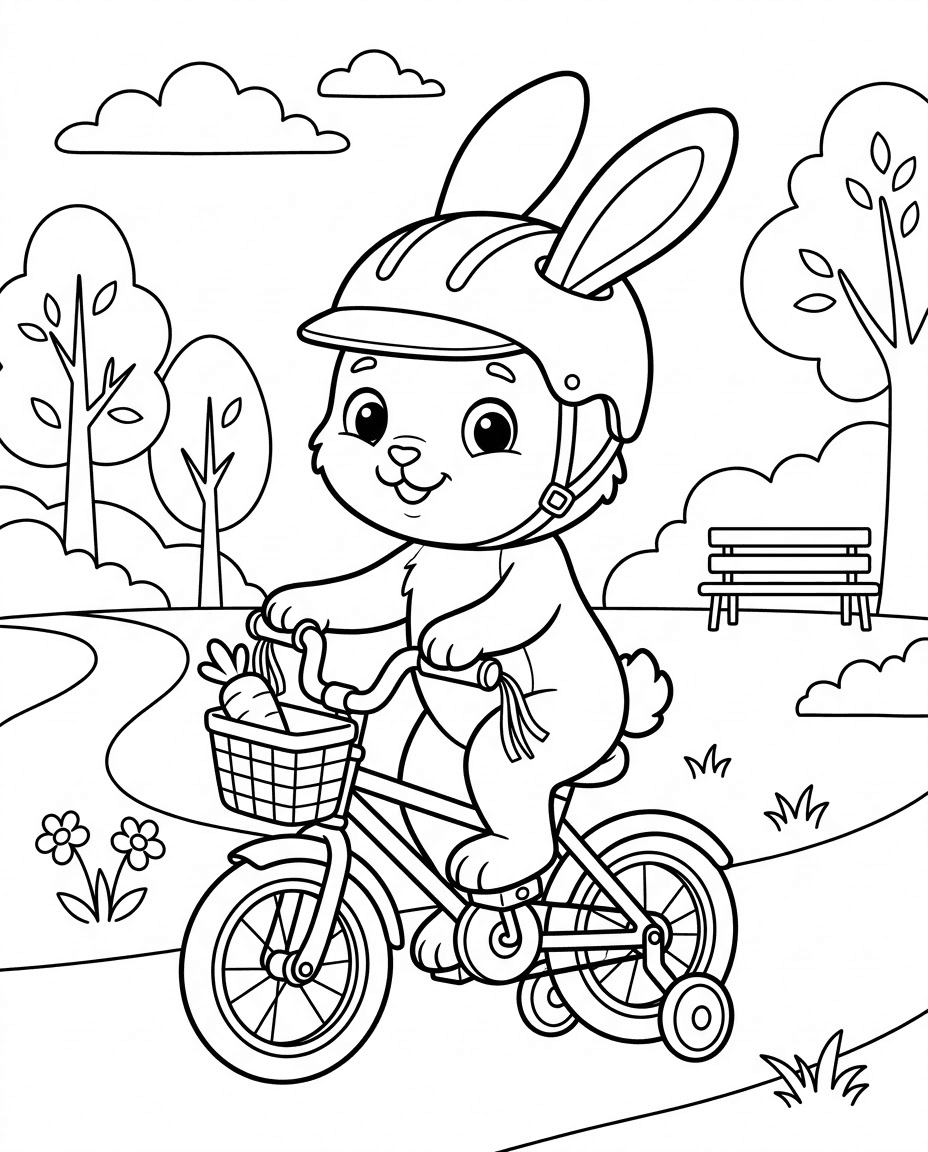 Conejito Genial en Bicicleta