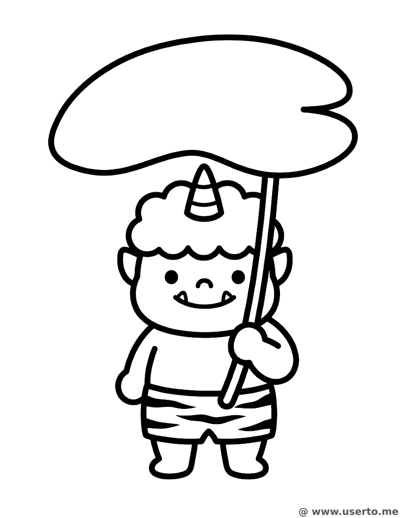 Brave Little Oni's Umbrella
