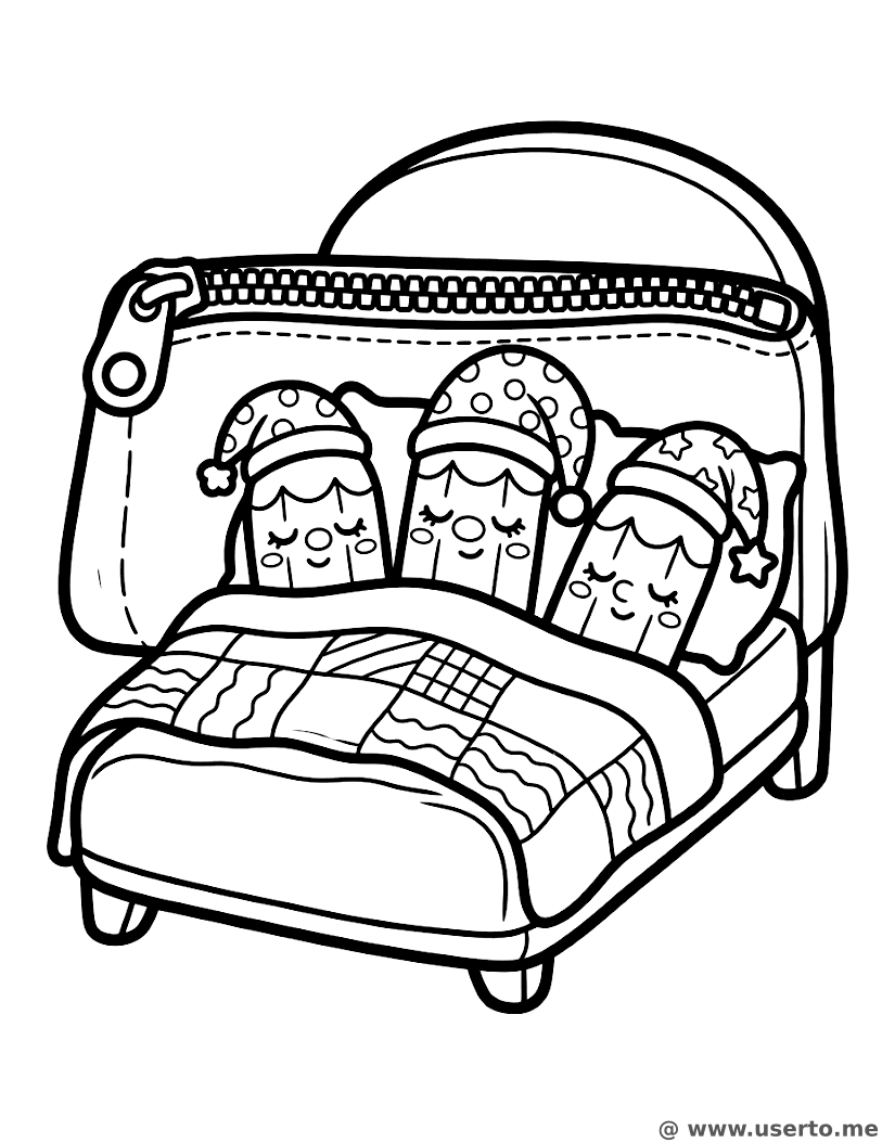 Das schläfrige Mäppchen-Bett