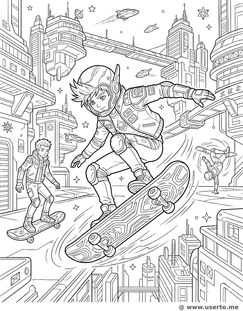Acrobacia Galáctica en Hoverboard