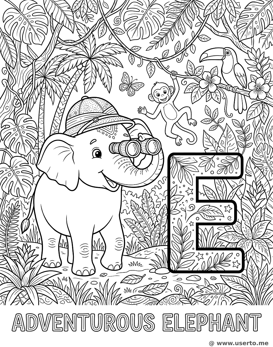 Explorer Elephant in the Jungle