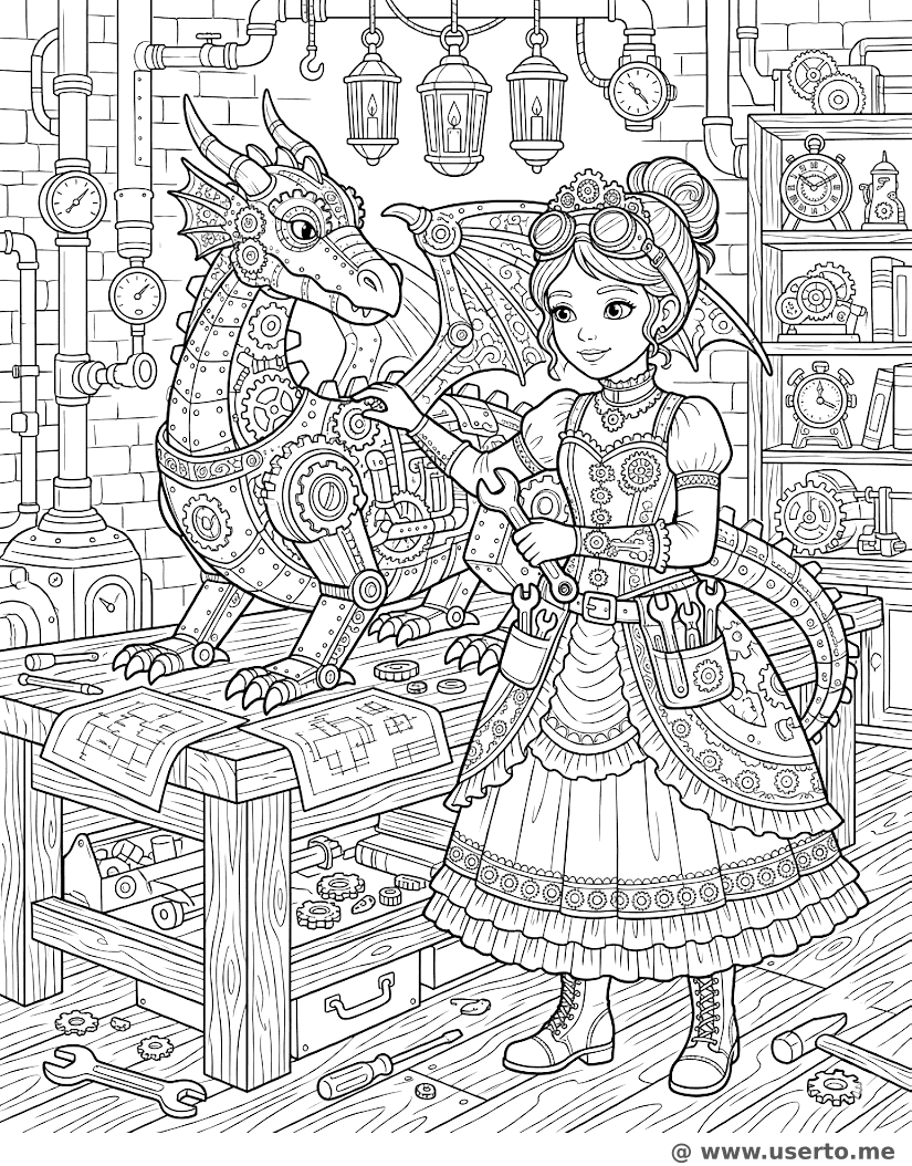 La Princesa Mecánica Steampunk