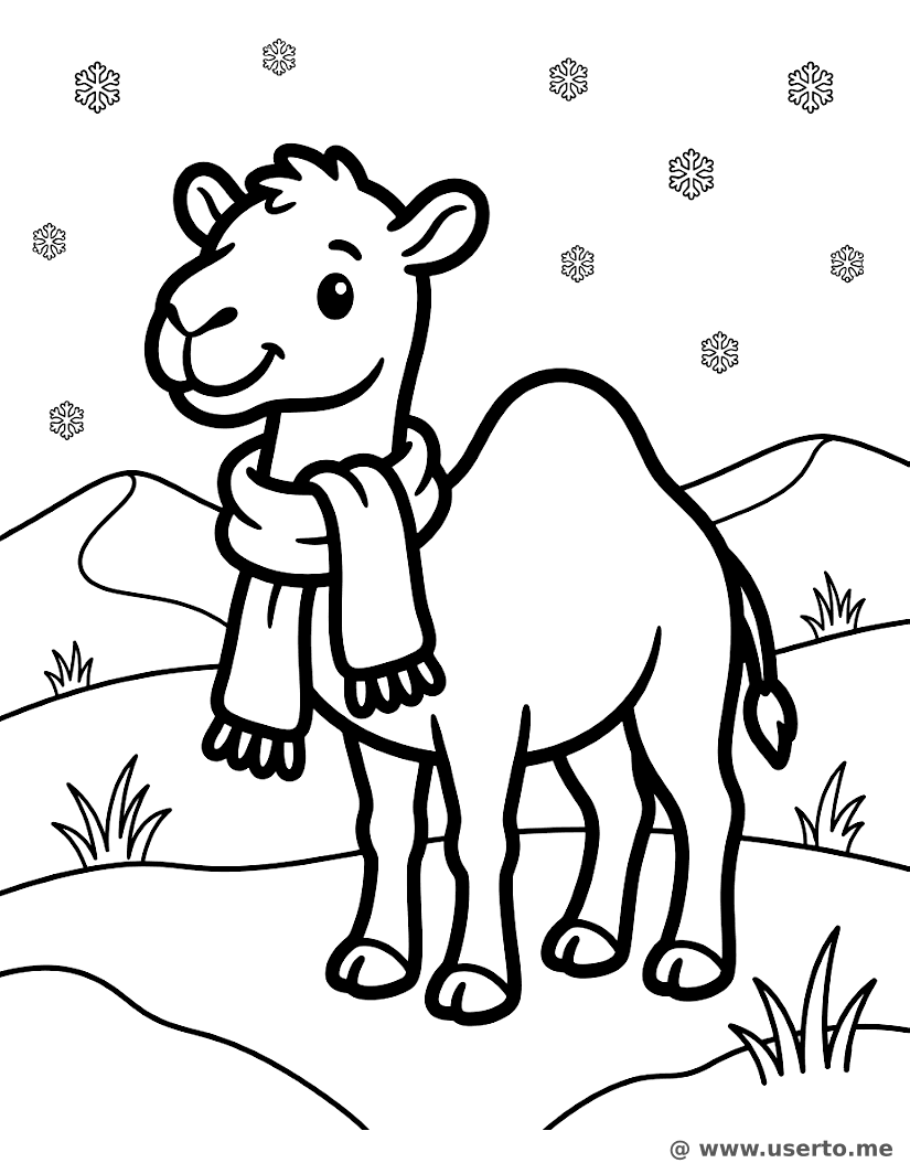 Das Kamel und sein erster Schneetag