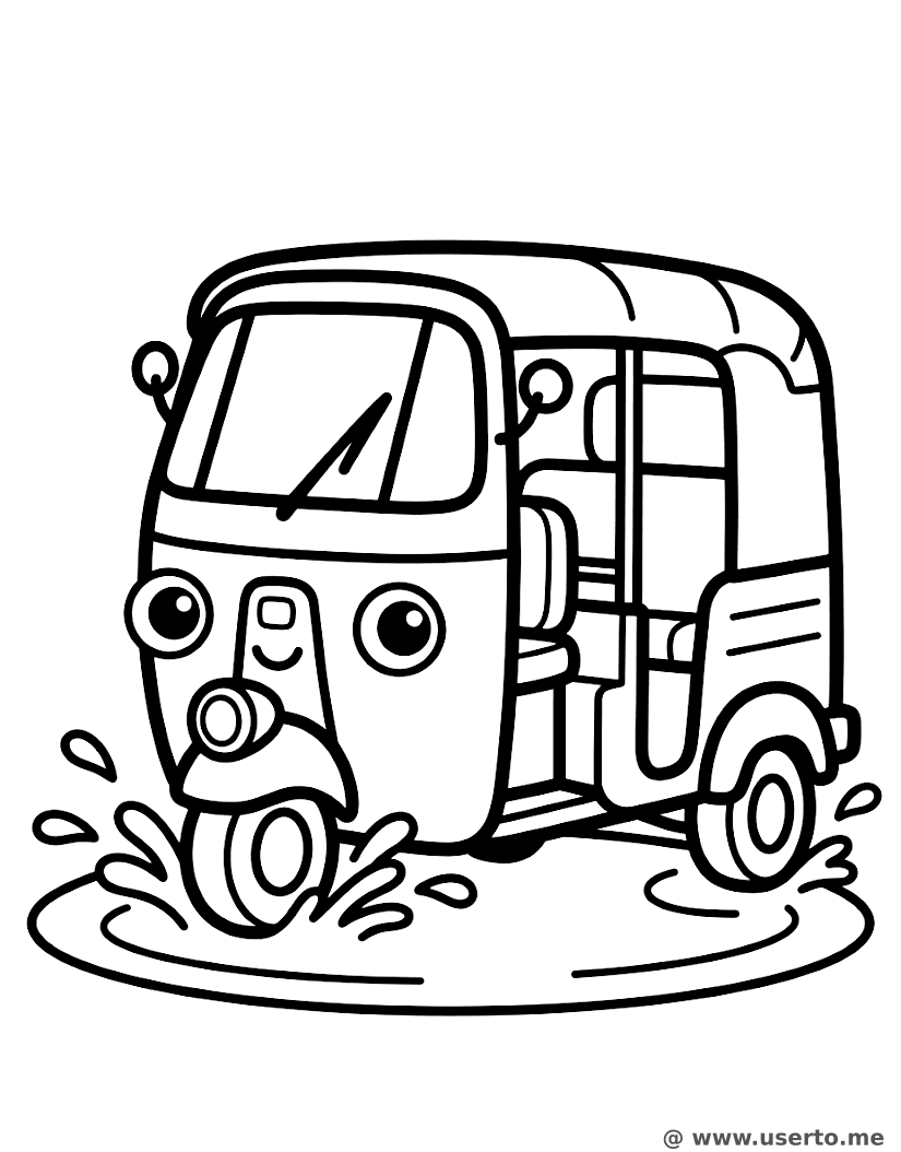 Lächelnes Thailand-Tuk-Tuk