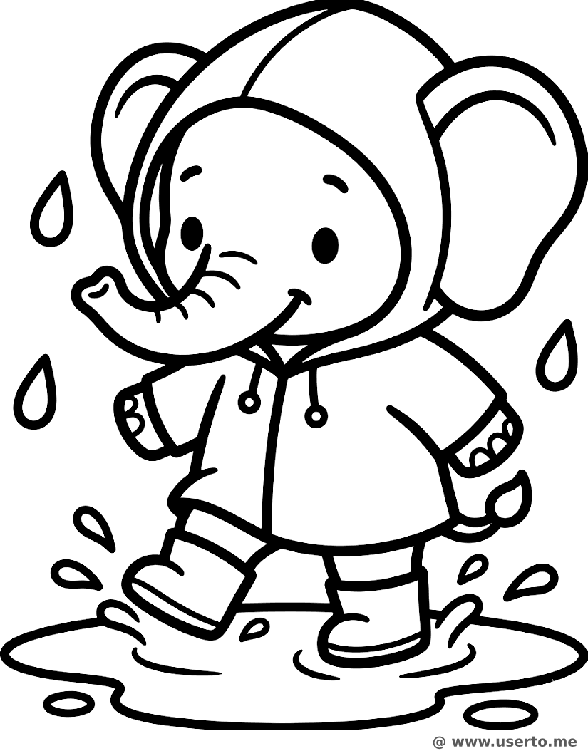 Der Regentag des kleinen Elefanten