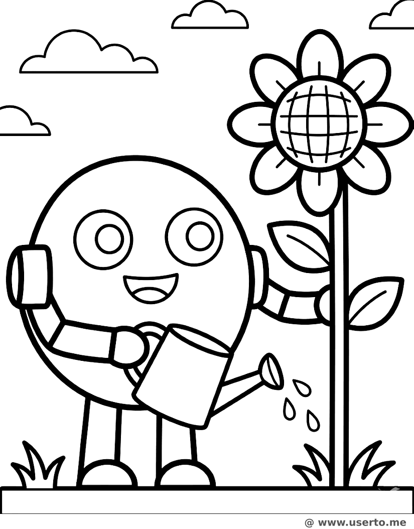 Rusty, der Gartenroboter