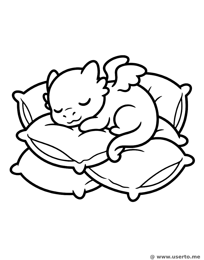 Schläfriger Baby-Drache