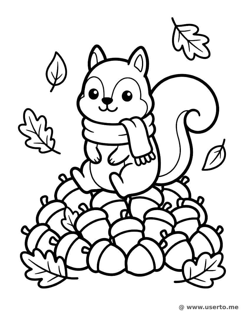 Squirrel's Big Acorn Harvest