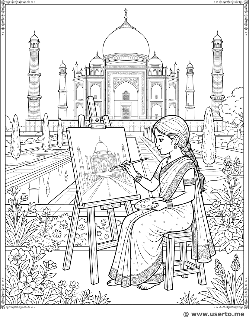 Una Artista en el Taj Mahal