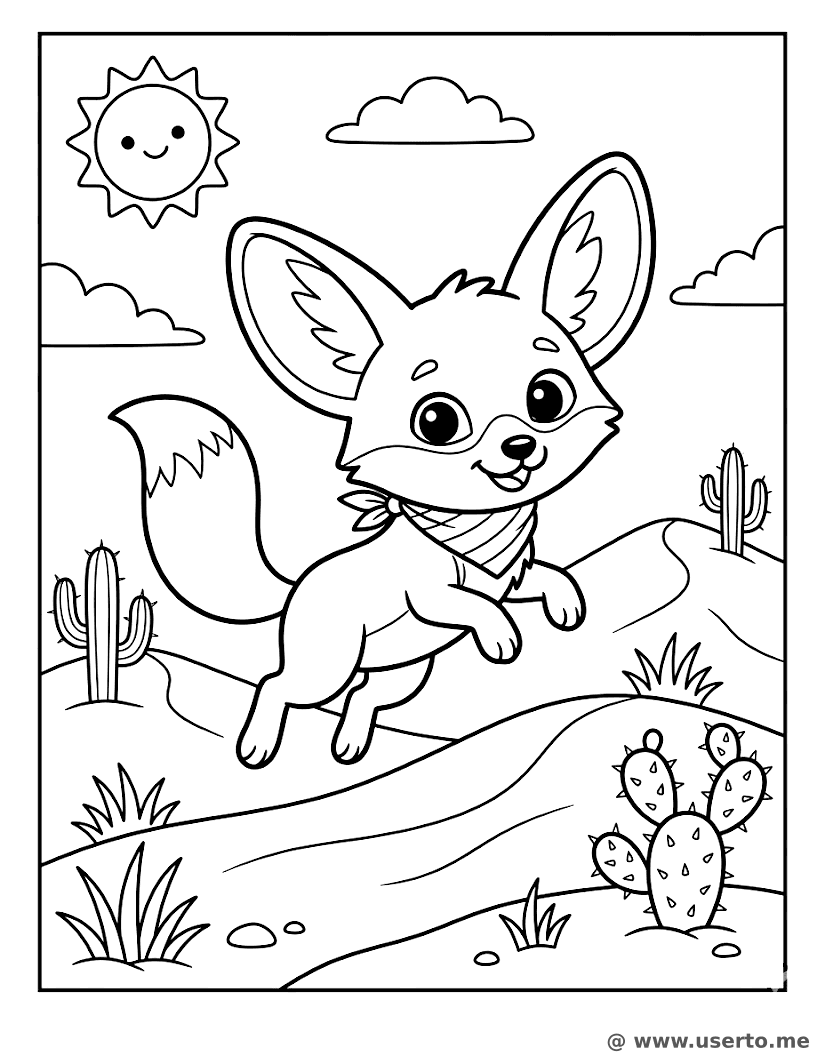 Fennec Fox's Desert Leap