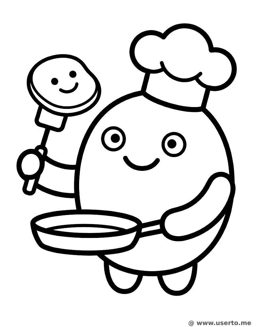 El panqueque feliz del robot