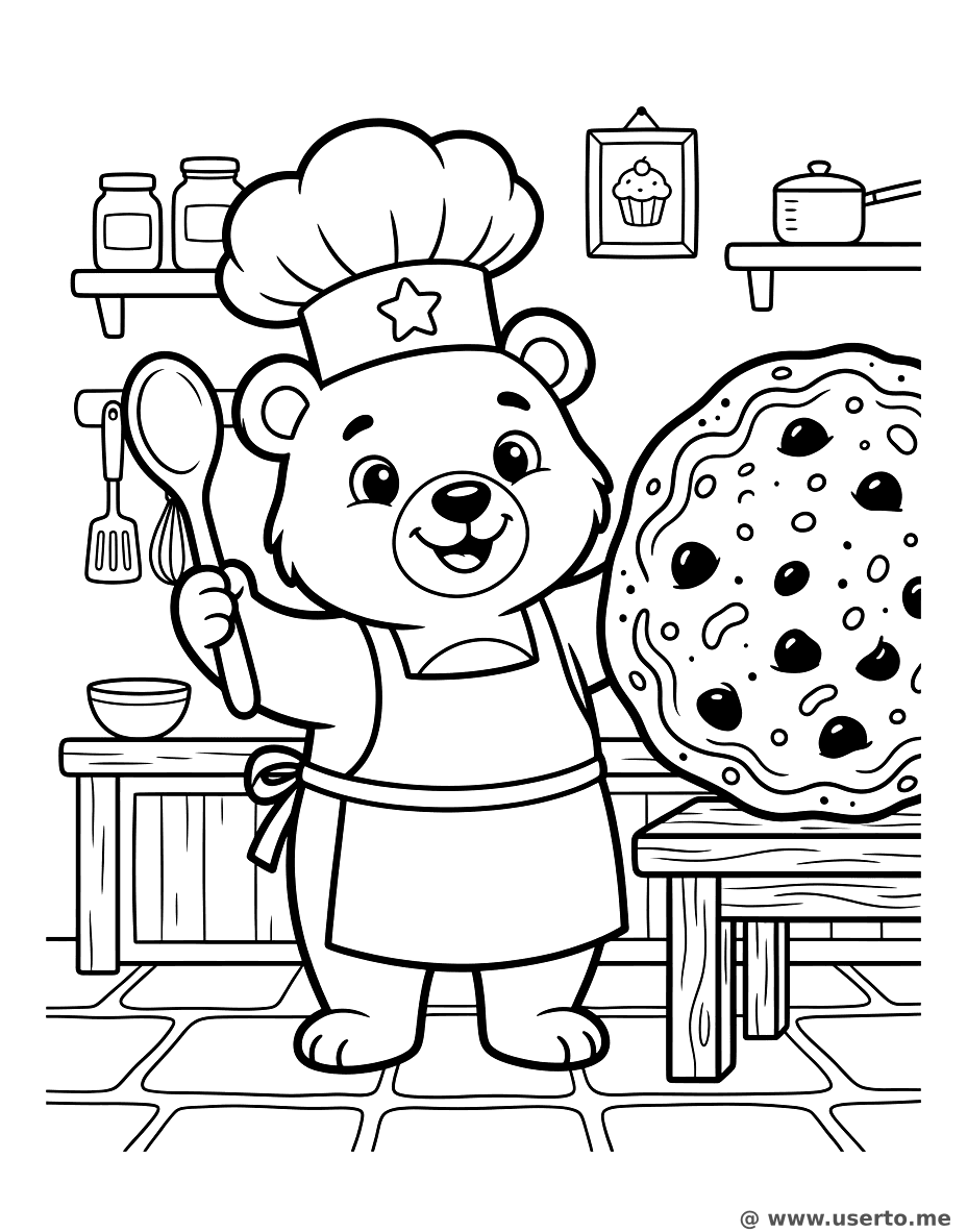 Oso Panadero Cocinando