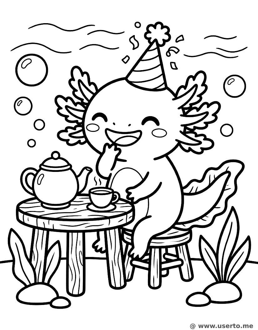 Giggly Axolotl’s Tea Party