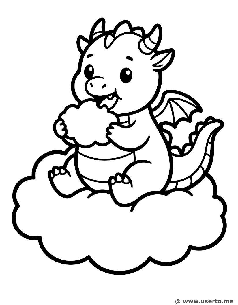 O Bebê Dragão das Nuvens Faminto