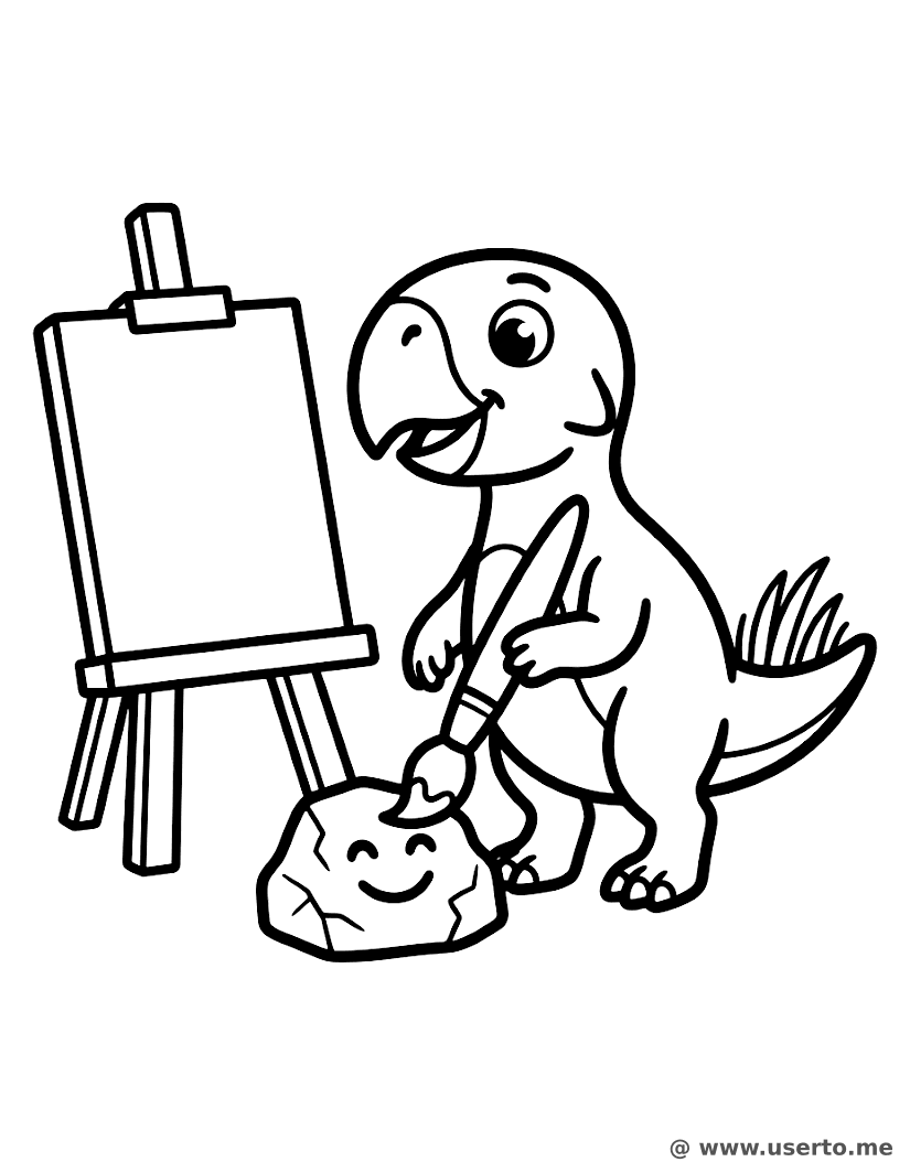 Artist Psittacosaurus at Work