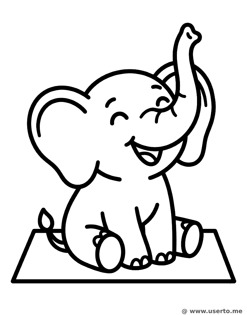 Glückliches Elefanten-Yoga