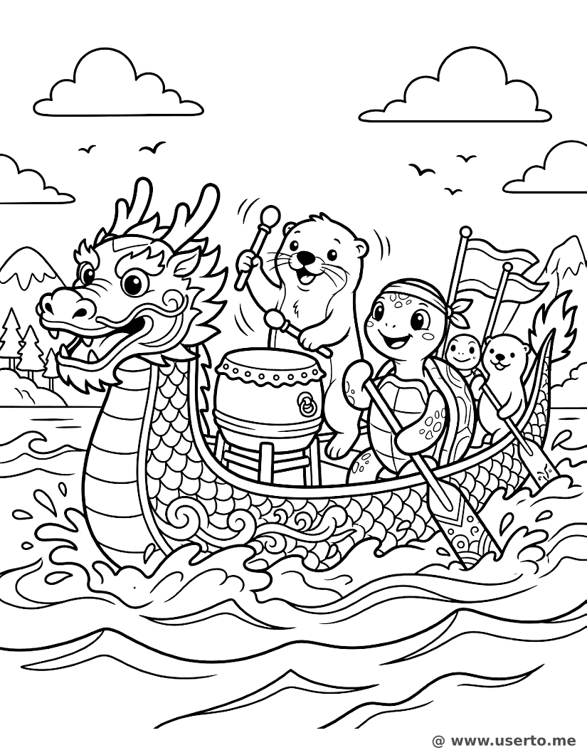 Underwater Dragon Boat Racing Team