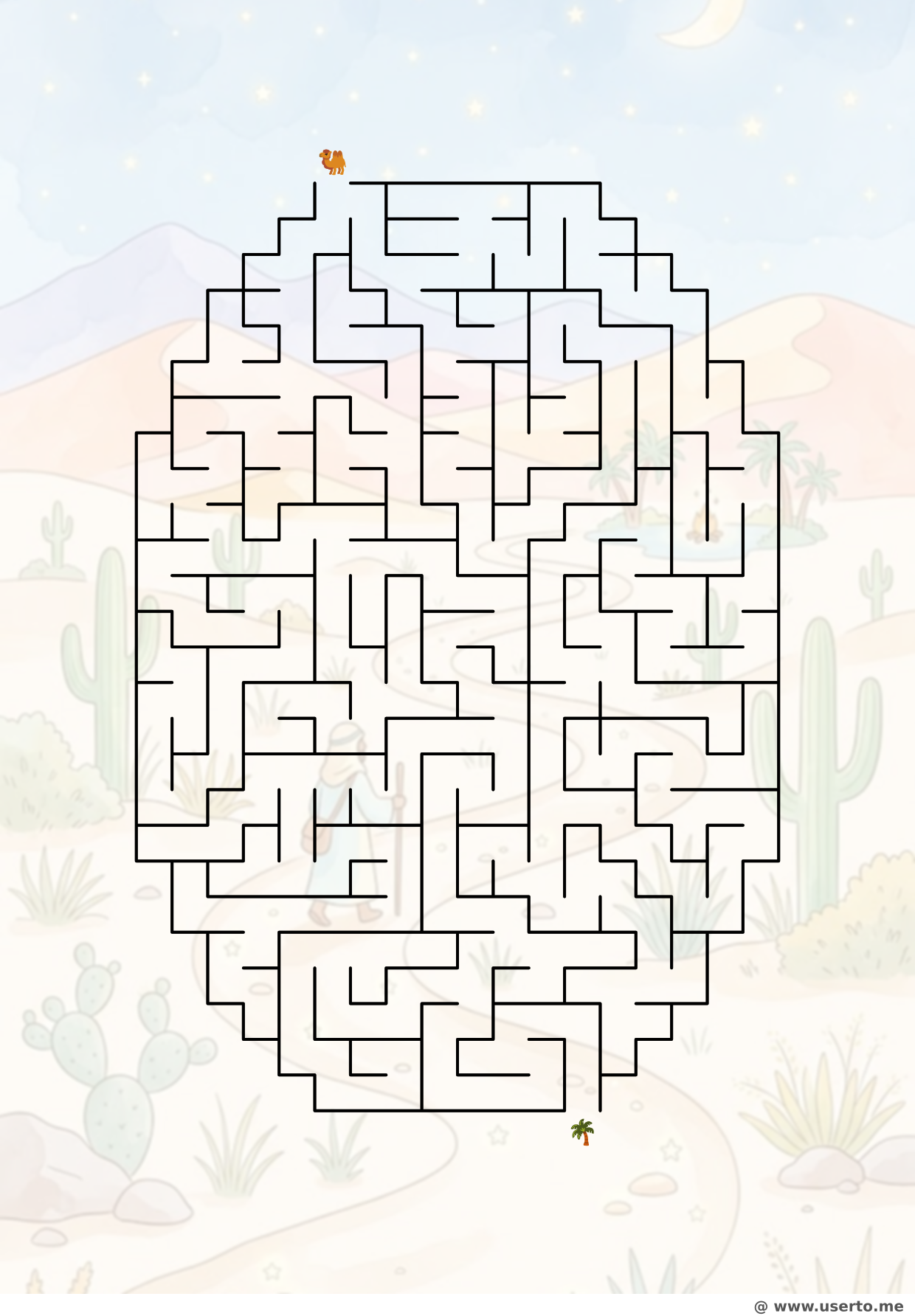 Starlit Path of the Desert Nomad
