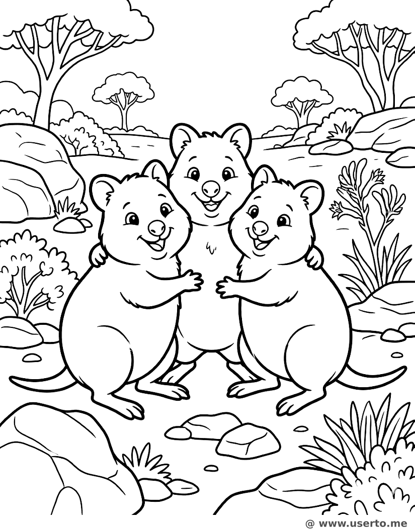 Quokka Family Selfie