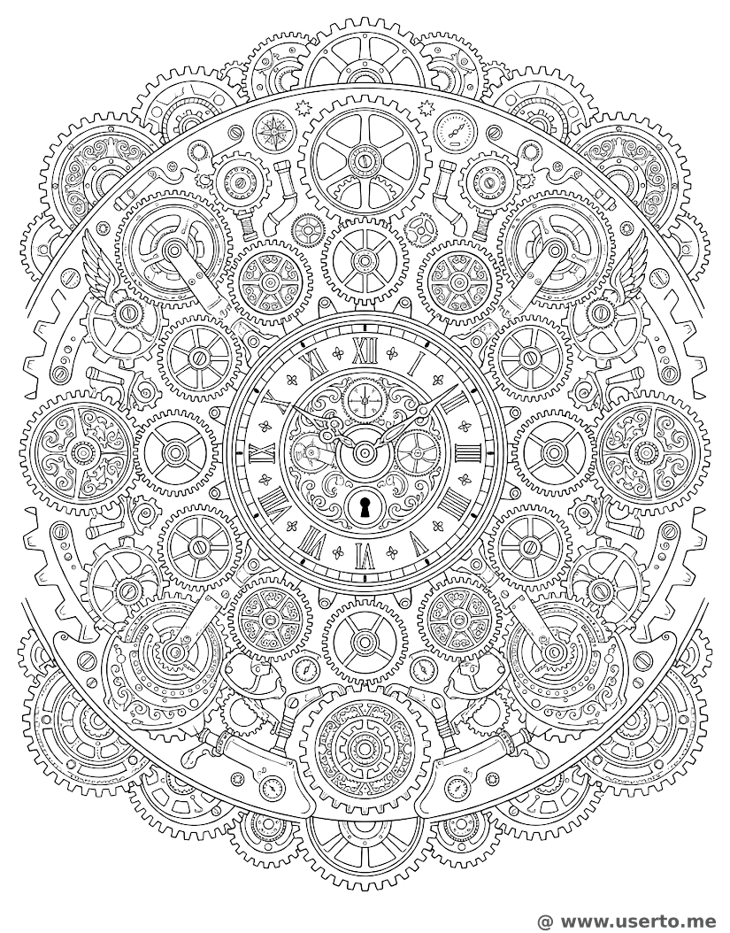 Intricate Steampunk Clockwork