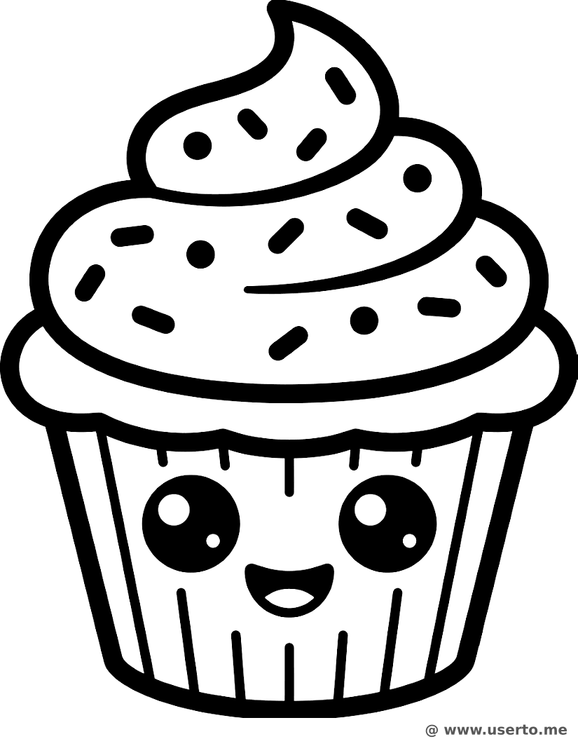 Fröhlicher Cupcake-Freund