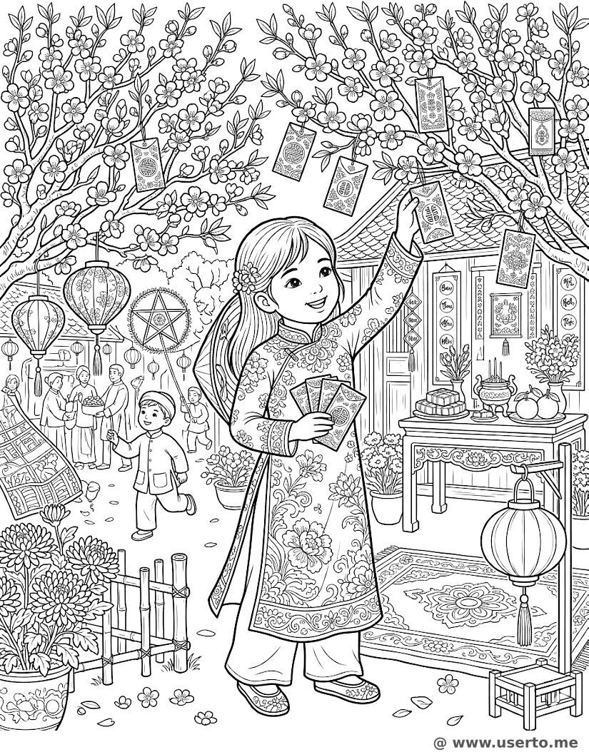 Lunar Peach Blossom Tree