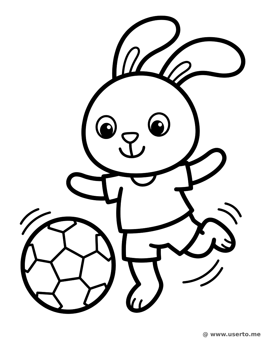 Coelhinho Jogador de Futebol
